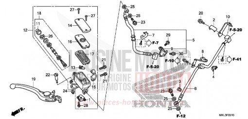 MAITRE-CYLINDRE DE FREIN AVANT CYLINDRE NC750XAK de 2019